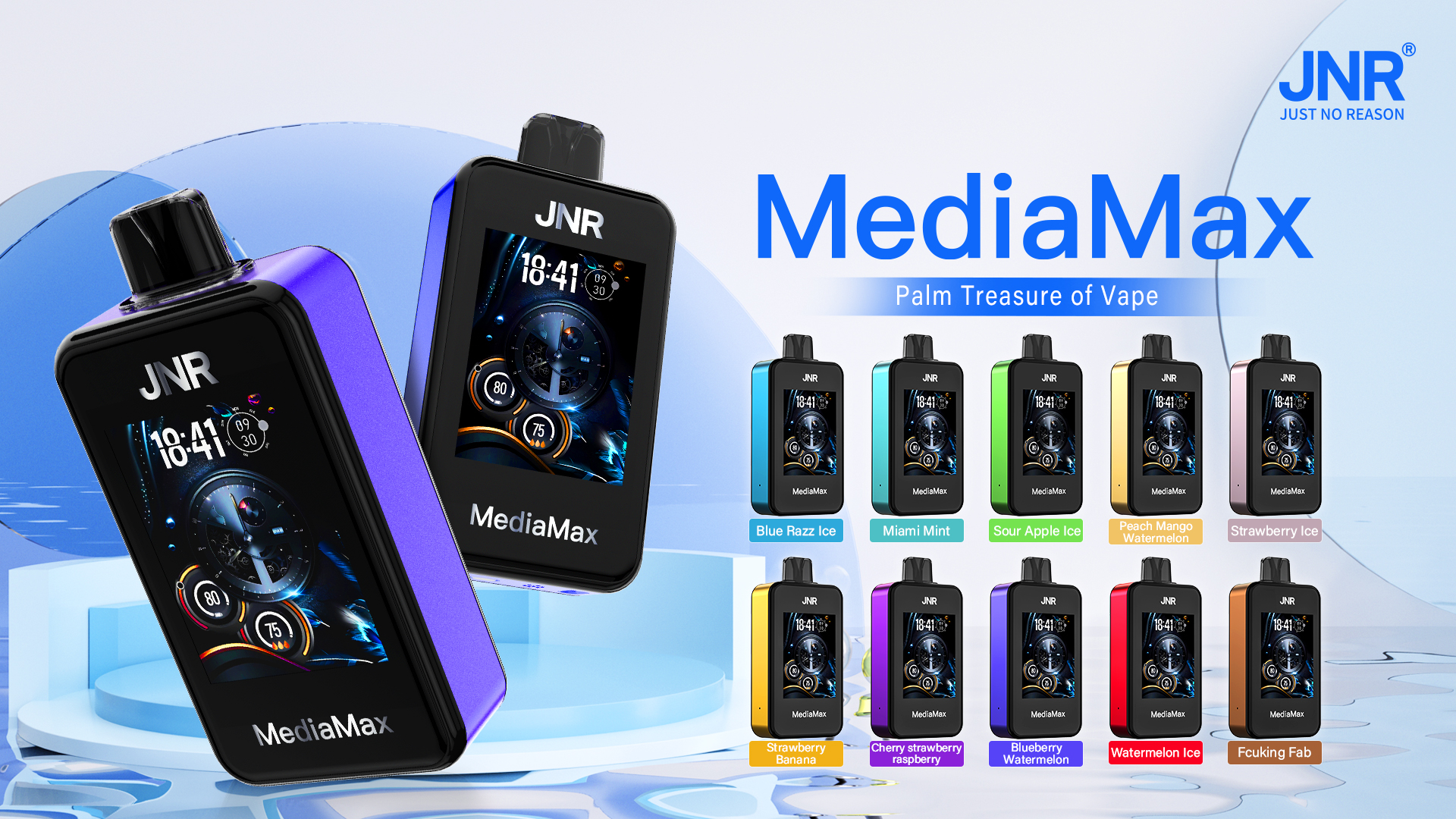 vapenoble.com JNR Media Max 40K(40000) Puffs 2.4-Inch Large screen and phone function 5% Nicotine 21mL E-liquid Disposable Vape