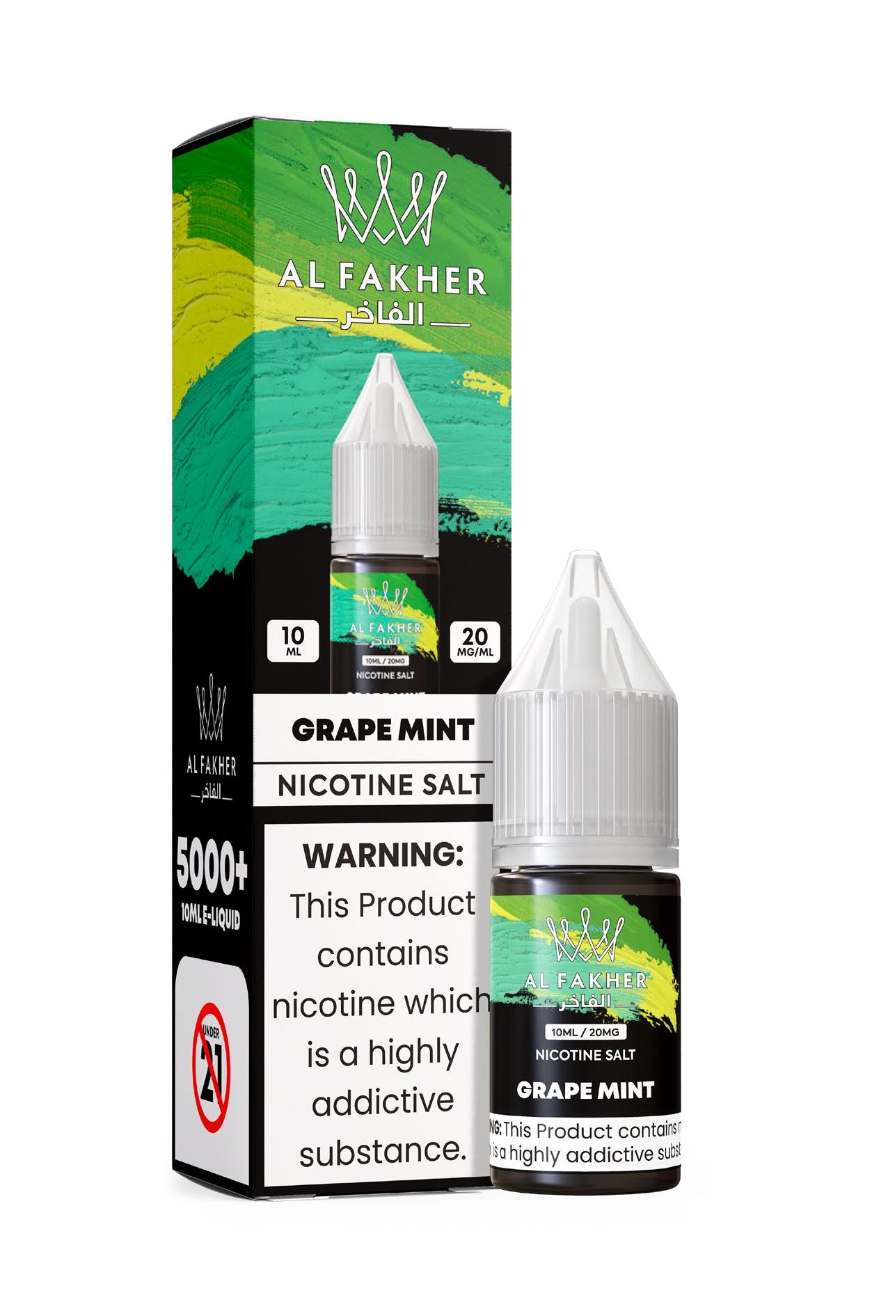 vapenoble.com Grape Mint 20MG Strengths 10ML 5000+ Nic Salt E-LIQUIDS by Al Fakher