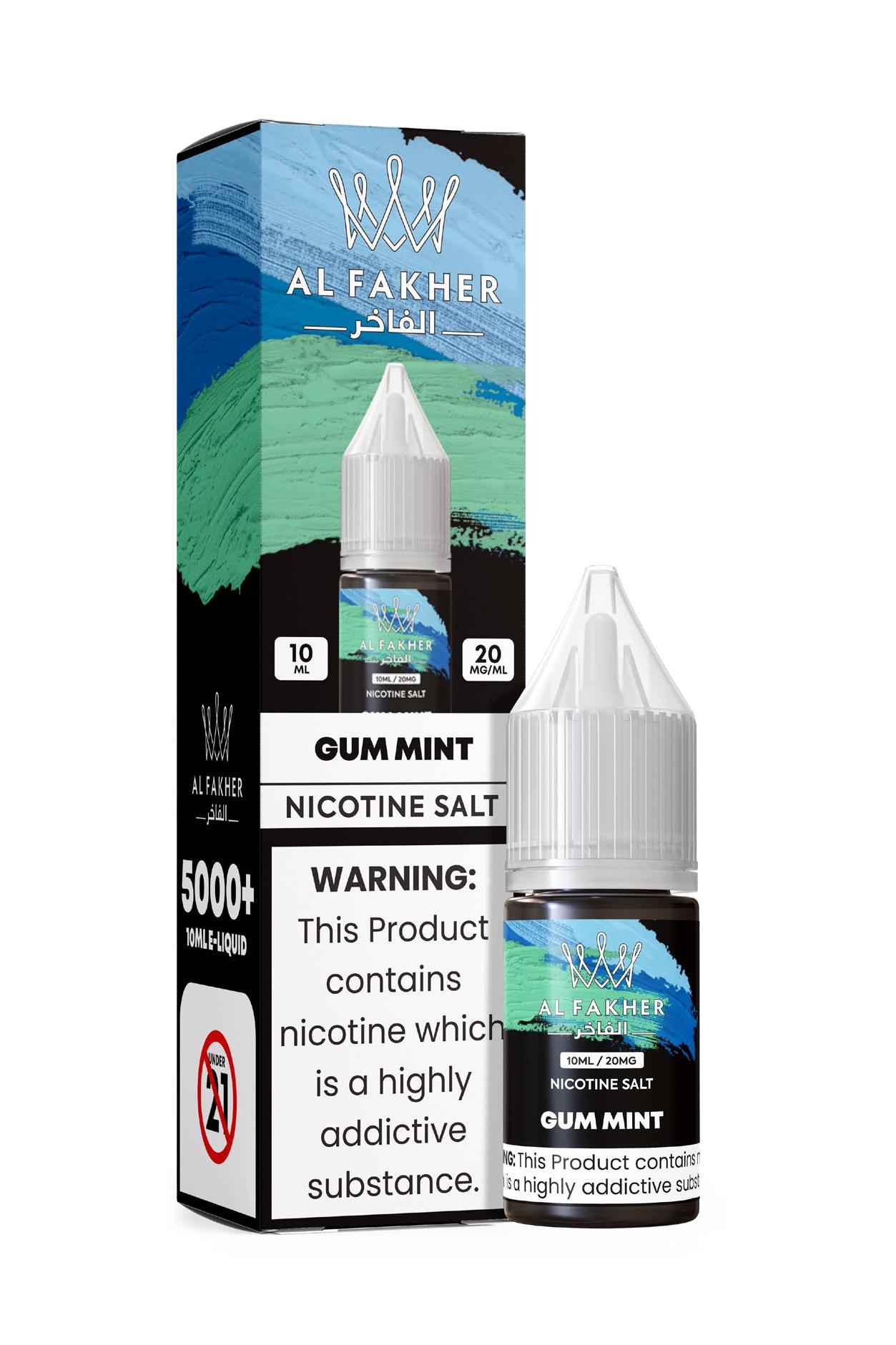 vapenoble.com Gum Mint 20MG Strengths 10ML 5000+ Nic Salt E-LIQUIDS by Al Fakher