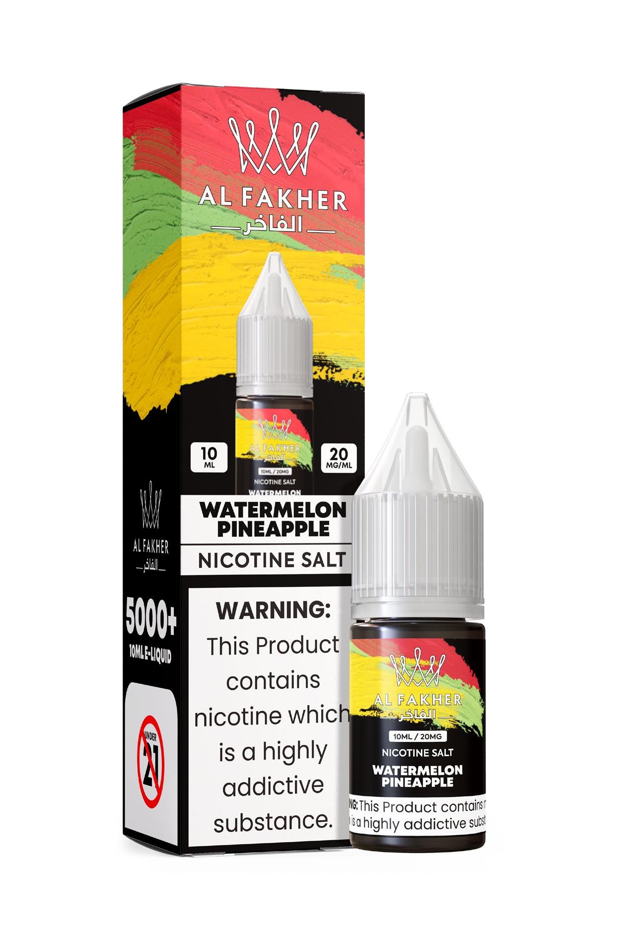 vapenoble.com Watermelon Pineapple 20MG Strengths 10ML 5000+ Nic Salt E-LIQUIDS by Al Fakher