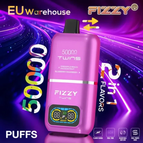 vapenoble.com FIZZY TWINS 50K: Double the Flavor! Double the Vapor! Double the Thrills! The Ultimate Disposable Vape Experience!
